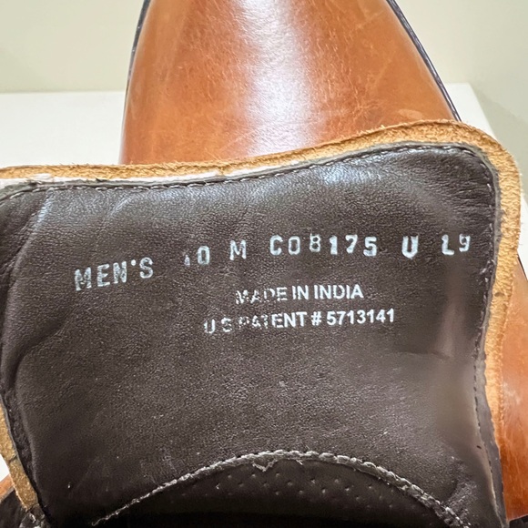 Cole Haan Brown Monk Strap Leather Dressing Cognac Shoes Mens Size 10 - Picture 8 of 8